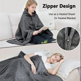 Electric Blanket USB Portable Body Warmer with 3 Temp Settings Heating Thermal Shawl for Home Office Electric Warmer Blanket