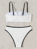 XS - L Wrinkled Bandeau Bikinis High Waist Bikini Female Swimsuit Women Swimwear Two-pieces Bikini Set Bathing Suit Swim Beach