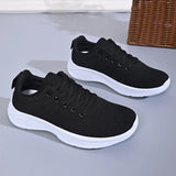 White Breathable Mesh Sport Sneakers Women Comfort Soft Bottom Non Slip Running Shoes Woman Plus Size 43 Lace Up Tennis Shoes