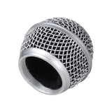 Replacement Microphone Grille (ball) With Built-in Foam Windscreen Mic Head Accessory Metal Mesh Cover For SM58