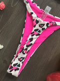 New Women's Bikini Split Print Swimwear Fashion G-string Beach Holiday