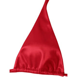 Sexy 13 Colors Halter Satin Brazilian Bikini Women Swimwear Female Swimsuit Two-pieces Bikini set Bather Bathing Suit Swim V4966