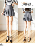 White Women Pleated Skirts Summer High Waist Zipper Girls Dancing JK Mini Skirts Black Fashion Student A Line Faldas 2024