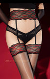 Aurora Garter Stockings Silky Smooth One-piece Shiny Stockings Lace Long Stockings Sexy Black Silk Pantyhose For Woman 2ZT5