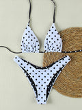 Triangle Halter Thong Bikinis 2026 Women Sexy Swimsuit Dot String Swimwear Female Bathers Bathing Swimming Swim Suit Beachwear