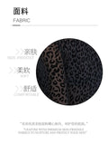European and American sexy single-layer bra, stand-up collar, mesh bottoming top, women's leopard print inner top