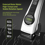 Kemei 1593 Barber Professional Hair Clipper Rechargeable Trimmer Electric Hair Cutting Machine External Rotor Brushless Motor