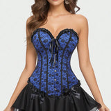 Sexy Pure Desire Casaul Style Waist Cincher Fishbone Corset Bust Support Shaping Top Front Button Lace-Up Strapless Bra Q7JI