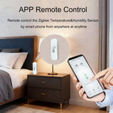 Tuya Zigbee Temperature And Humidity Sensor Indoor Smart Home Hygrometer Battery Powered Smart Life APP Z2M Real-time Monitoring