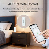 Zigbee Temperature And Humidity Sensor Option Waterproof Smart Life Thermometer Hygrometer For Tuya Z2M Smart Home Automation