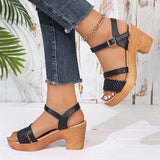 Zoki White Chunky Heeled Sandals Women Summer 2025 Braid Band Gladiator Sandals Woman Ankle Strap Casual Platform Sandles Mujer