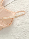 2 pieces of solid color student underwear without steel rings camisoles chest pads detachable bras seamless girl underwear B2075