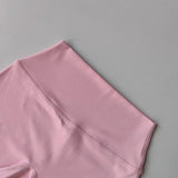 Women's High-Waist Quick-Drying Yoga Sports Shorts Nude Summer Fitness Running Training Three Quarter Length