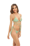 Print Triangle Bikini Set Women Split Swimwear Sexy Bandage Design Micro Bikini Beachwear Summer New Lady Swimming Bathing Suit