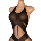 New Hot Crotchless Bodystocking EroticTransparent Sexy Lingerie Sexiest Bodysuit Mesh Hollow Bra Set Black Full Body Stockings