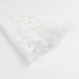 Off Shoulder White Lace Party Dress Flare Sleeve Bowknot Party Maxi Dress Sexy Elegant Summer Bodycon Vestidos Embroidery Robe