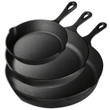 AEDG Cast Iron Skillet Set Preseasoned Nonstick Cookware