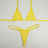 DEKA Brazilian Cotton Mini Micro Bikini Set Women Extreme Triangle Swimsuit Bathing Beachwear Sunbath Erotic Lingerie Underwear
