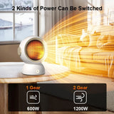 Portable Hot Air Blower Desktop Mutes Fast Heating Fans for Home Bedroom Office Electric Heater with Thermostat Space Heater ﻿