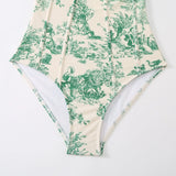 2026 New Arrival Push Up Women Bikini Set Floral Printed Ruffle Bikinis Strappy Bandage Swimwear Brazilian Biquini Bathing Suit