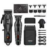 1/2/3/5-Piece Cordless Professional Men's Grooming Set Cordless Rechargeable hair Shaver trimmer Portable PrecisionTools