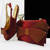 Doershow Lastest Italian Design Fashion Style Ladies Shoes with Matching Bag Set 2025 Nigerian Shoes and Bag Set HL1-1