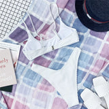 7 Color Sexy Padded Wrinkled Crinkled Bikini Women Swimwear Female Swimsuit Two-Pieces Bikini Set Bather Bathing Suit Swim V3032