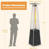 XMSJ Propane Patio Heater With Wheels And Waterproof Cover Outdoor