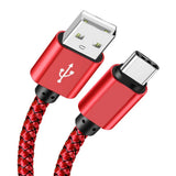 USB A to Type C Charging Cable 2A Fast Charger Nylon Data Cable 1M 2M 3M For Android Huawei Samsung TypeC Phone Charging Device