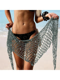 7 Colors Hollow Out Crochet Knitted Sarong Pareo Beach Cover Up Cover-ups Beach Dress Beach Wear Beachwear Female Women V7010