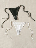 2pcs Low Waist Lace Thong For Women Sexy Panties Comfortable Underwear Female Underpants Lingerie C847