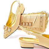 Doershow New Arrival Shoes and Bag Set African Sets 2024 Olive Nigerian Women Shoes and Matching Bags Set for wedding  1-11