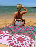 2026 Summer Women's 3 Pieces Swimsuit Crochet Bikini Set+Cover-Up Long Shawl Sun-proof Twist Swimwear Push Up High Waist Bikinis