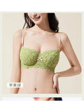 Full Bust French Lace Bralette Wireless Support for Women Plus Size Full Coverage T-Shirt Bra Anti Sagging Comfort MOYISU Sexy