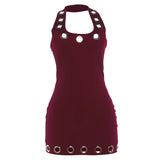 Summer Women's Fashion Dress Backless Hot Girl Sexy Slim Hip Cover Dress
