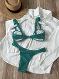Sexy Metal Shell Ornament Bikini Set 2026 Women Hot Pink Pleate Push Up Bra Thong Swimsuit Summer Bathing Suit Micro Swimwear