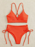 Sexy Bandage High Waist Brazilian Bikinis Sets Swimsuit Swimwear Swimming Suit for Women 2023 New Bikini Mujer Biquinis
