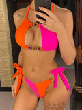 8 Colors Diamond Rhinestones Splicing Bikini Women Swimwear Female Swimsuit Two-Pieces Bikini Set Bather Bathing Suit Swim V5132