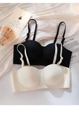 Hot Sale Japanese Style Seamless Underwear, Small Chest Gathered Push-Up Bra for Teens, Pure Sensual Wireless Bralette MOYISU