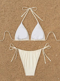 DEKA Sexy Triangle Micro Thong Bikini Set Women Push Up Bandage Summer Bathing Suit Holiday Swimwear Biquini Mini Bikini Sets