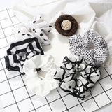 5Pcs/Lot Girl Pink Red Hair Band Accessories Fashion Large Hair Ties Solid Color Elastic Scrunchies For Women Ponytail Hairstyle
