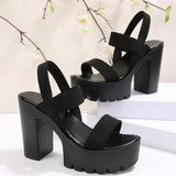 2026New model for ladies  High Heel Fish Mouth Women's Sandals Plus Size 414243  Thick Heel Casual Sho