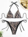 Triangle Halter Bikini 2025 Sexy Brazilian Swimsuit Women String Swimwear Female Bathers Bathing Swimming Swim Suit Beachwear