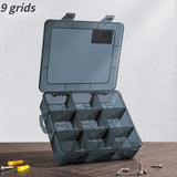 DELI 1 PCS Plastic Storage Boxes Slots Adjustable Packaging Transparent Tool Case Screw Craft Jewelry Accessories Organizer Box