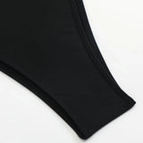 Sexy Hole Out Mesh Long Sleeve Dress 3 Piece Swimsuit 2026 Women Black Summer Push Up Thong Bikini Holiday Bathing Suit Swimwear