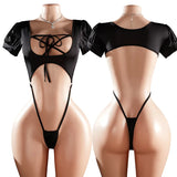 Sexy Lingerie Women Crotchless Hollow Pajamas Erotic Costume Teddy  Backless Office Exotic Outfit Role Play Bondage Underwear