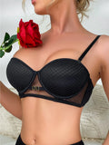 New sexy lace underwear women's thick cup with soft underwire push-up bra exquisite mesh breast cover