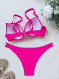 Sexy Push Up Bikinis Sets Two Pieces Solid Thong Swimsuit Bikini Swimsuit Swimwear Biquini Conjunto De Bikini Tankini Biquini