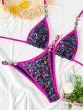 Shiny Colorful Sequins Diamond Bikini Female Swimsuit Women Swimwear Two-pieces Bikini Set Bather Bathing Suit Swim Beach Wear