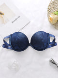 Women's Sexy Bra With Anti Slip And Transparent Shoulder Straps For Dual Use Small chest gathered and pushed bra A2150